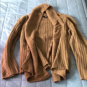Brown with gold cardigan